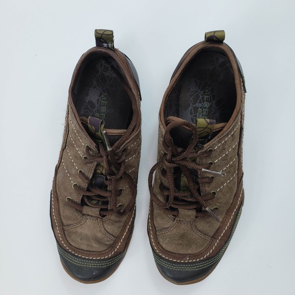 Merrell Mimosa Lace Womens 7.5 Cocoa Nubuck - Picture 2 of 8